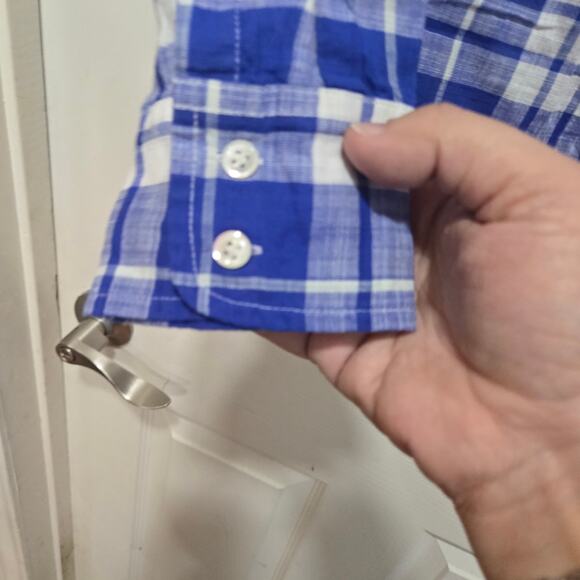 J.Crew Blue Plaid Perfect Shirt Women’s Size 8 NWT - Picture 8 of 10